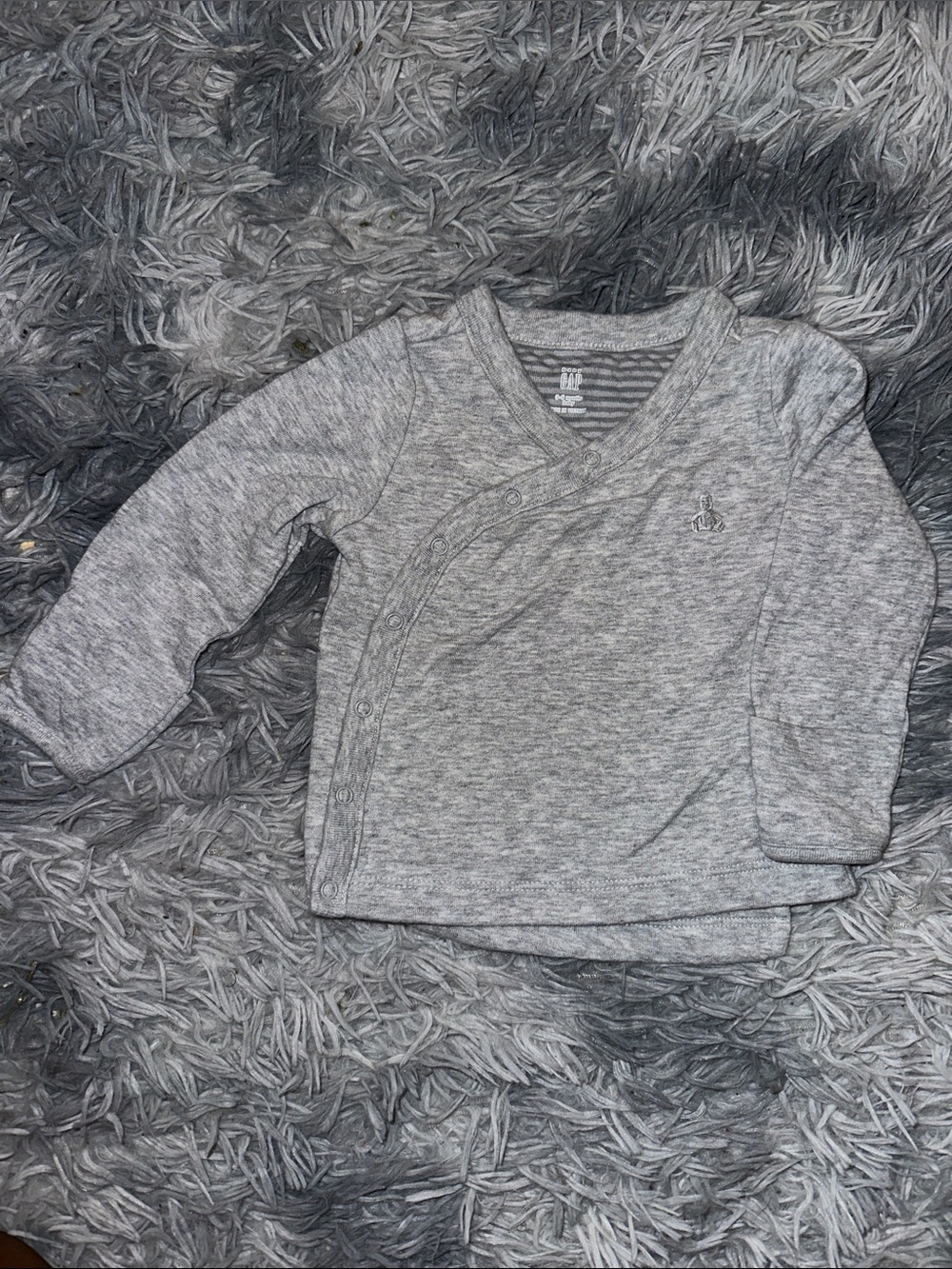 Baby Gap Gray Wrap-Front Long-Sleeve Top